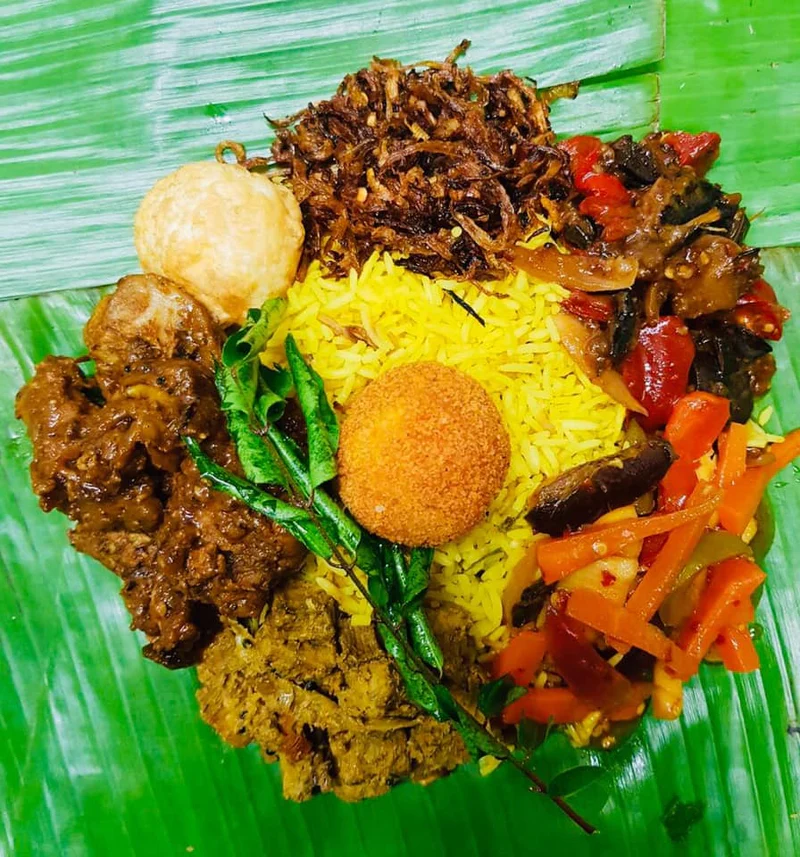 Sri Lankan rice and curry